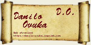 Danilo Ovuka vizit kartica